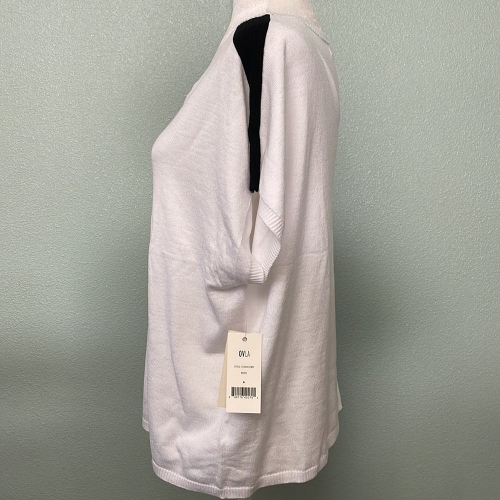 Ovla By Olive & Vine White Short Sleeve Sweater - Picture 3 of 7